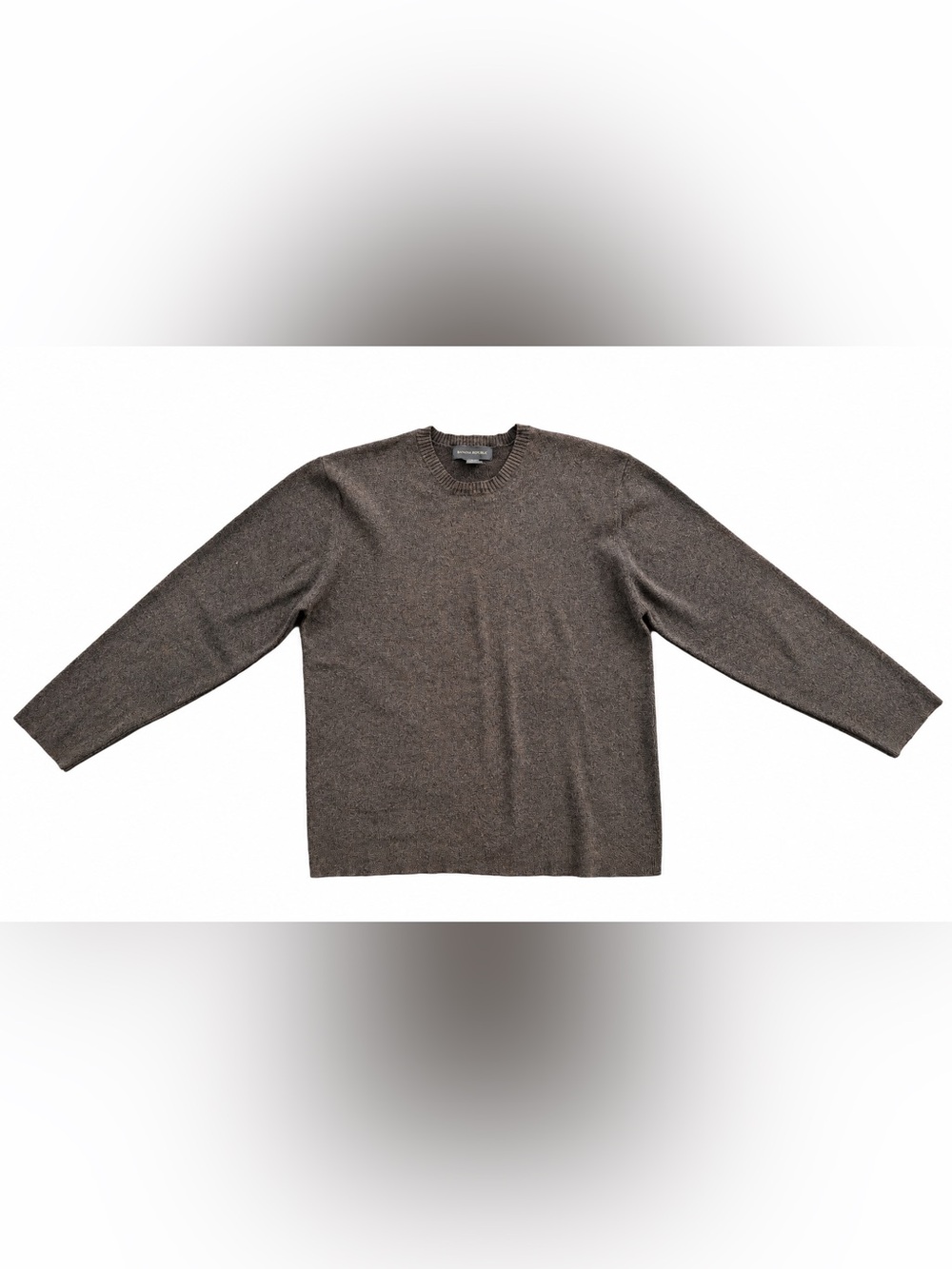 Vintage Brown 100% Cotton Textured Crewneck Sweater | Mens XL